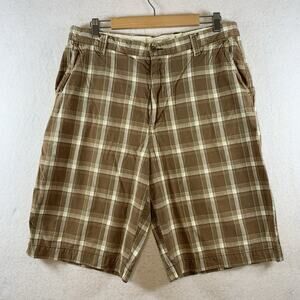 Urban Up Mens Plaid Cotton Shorts Sz 34 Y2K Preppy Dad Retro Grunge Skate